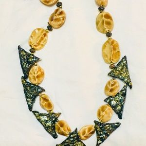 Original artisan clay bead necklace